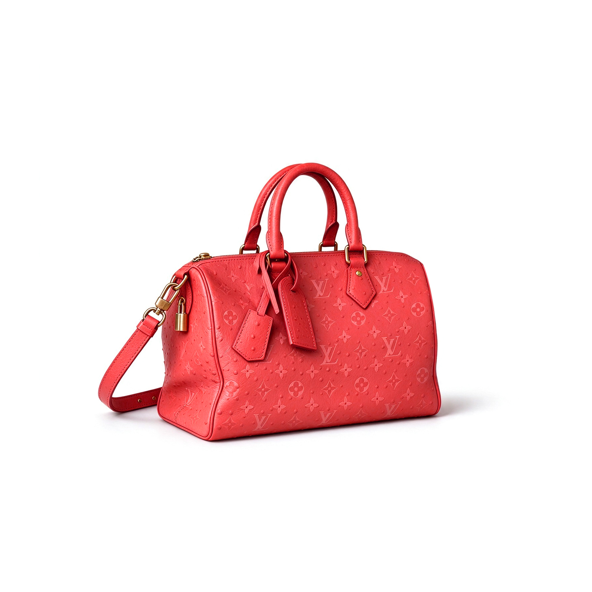 l0vis Vvtt0n master speedy p9 bandouliÈre 30 ostrich embossed m24426 (30*21*17cm)